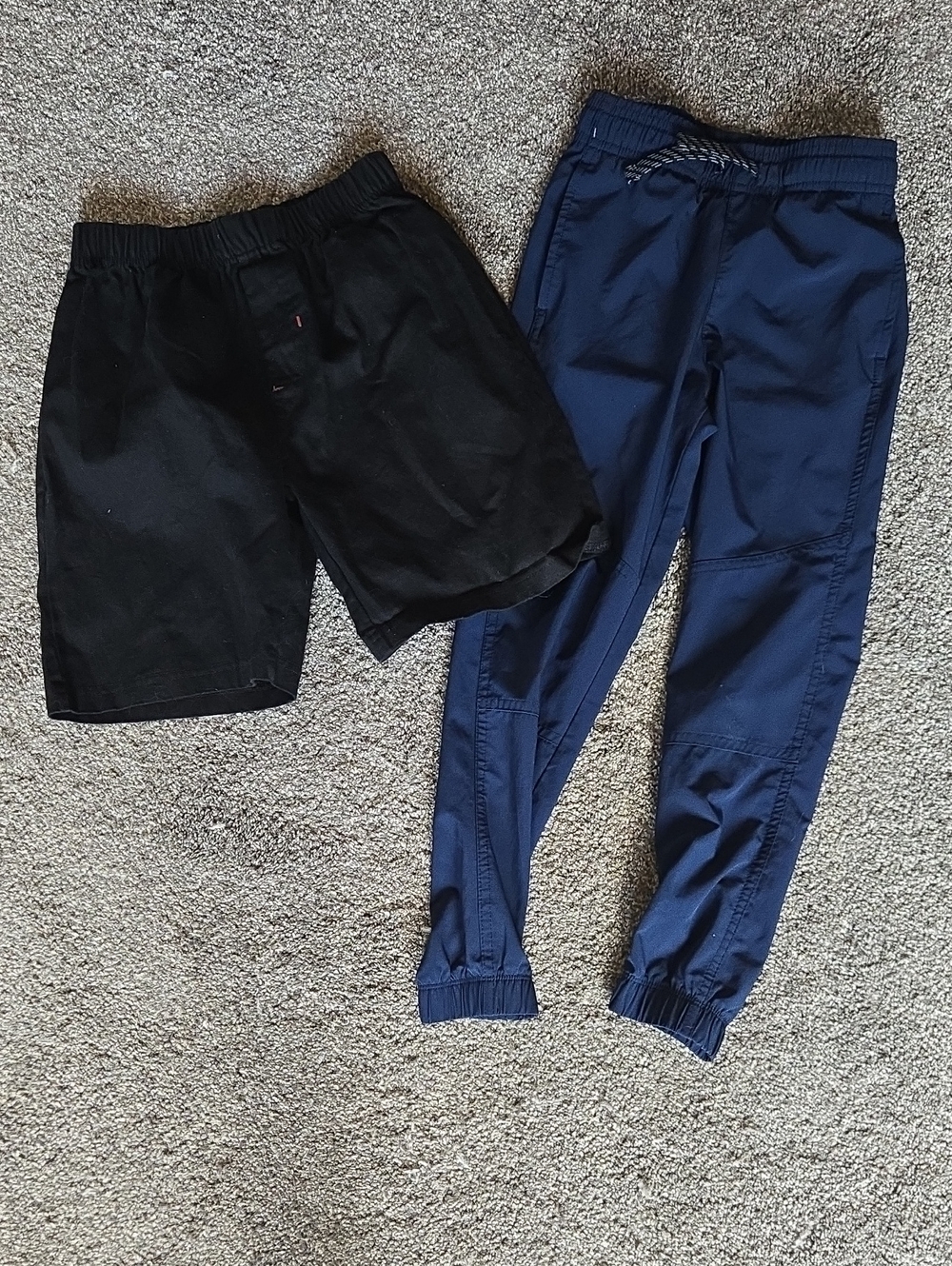 Casual Black Shorts & Navy Jogger Bundle